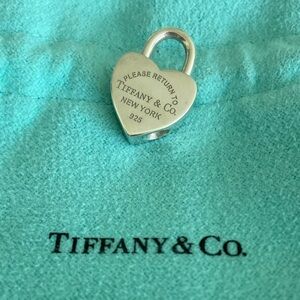 Tiffany & Co. Sterling Silver Locking Heart Pendant and Chain